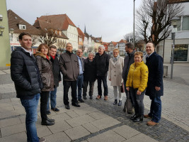 SPD-Delegation in Bad Neustadt mit MdB Sabine Dittmar, MdB Johannes Kahrs und MdL Kathi Petersen