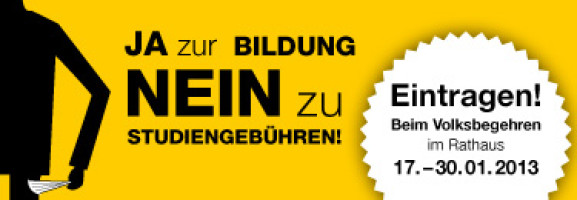 Eintragen gegen Studiengebühren: Noch bis 30. Januar in Ihrem Rathaus